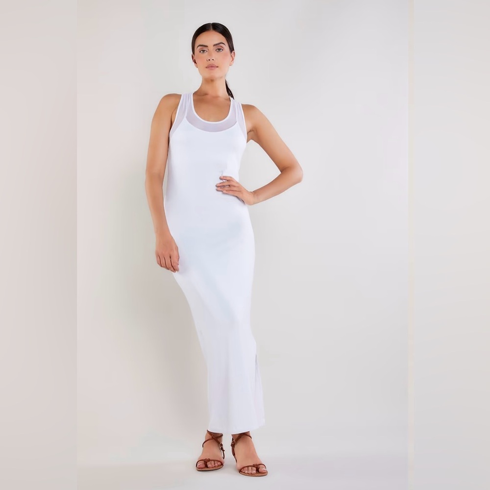 Anatomie Taya Racerback Tank Maxi Dress White - New with Tags